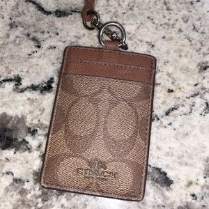 Lightly used Coach ID lanyard